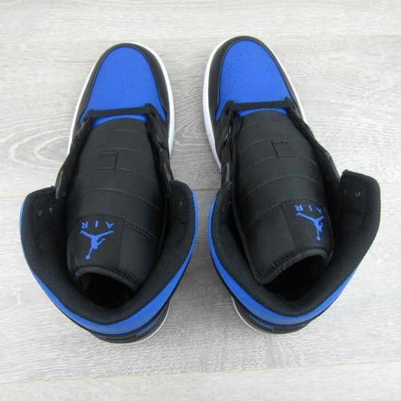 Air Jordan 1 Mid Sneakers Mens Size 13 Royal Blue Black White NEW - Picture 9 of 15